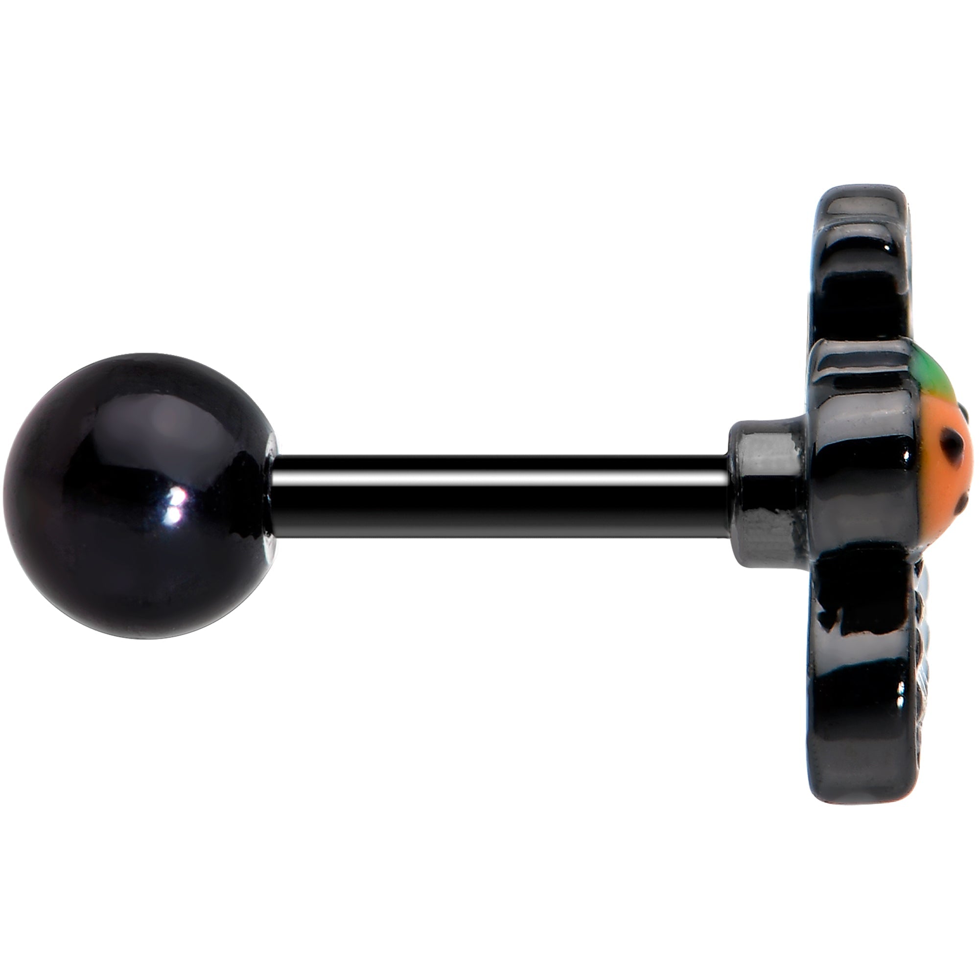 BodyCandy 16G 1/4 Black Halloween Pumpkin Ghost Cartilage Tragus Earring — lifestyle context