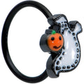 BodyCandy 20G 5/16 Black Halloween Pumpkin Ghost Nose Hoop — main product shot