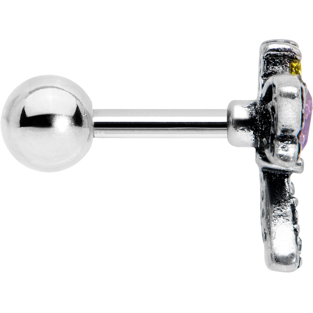 BodyCandy 16G 1/4 Yellow Purple Gem Dragonfly Cartilage Tragus Earring — lifestyle context