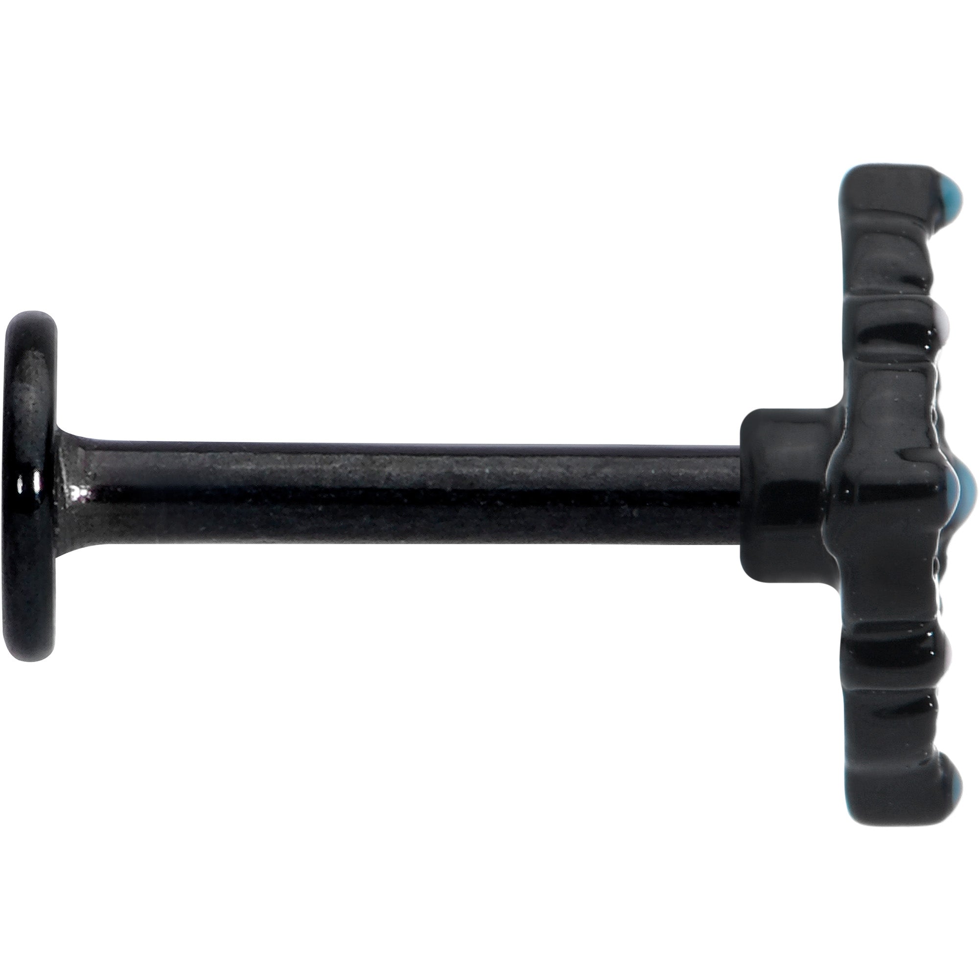 BodyCandy 16G 5/16 Black Lacy Rhombus Blue Labret Monroe Tragus — lifestyle context