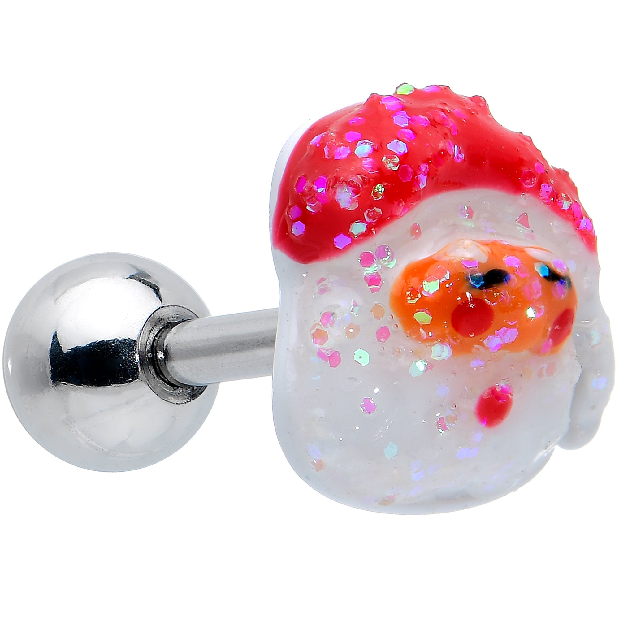 BodyCandy 16G 1/4 Glitter Santa Tree Reindeer Cartilage Earring Set of 3 — lifestyle context