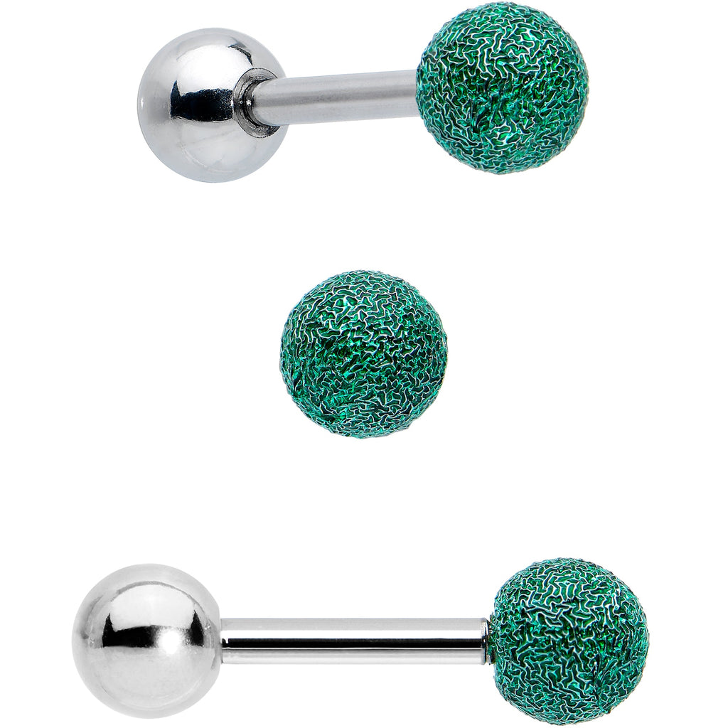 BodyCandy 16G 1/4 Red Gem Santa Hat Holly Sprig Cartilage Earring Set of 3 — side view