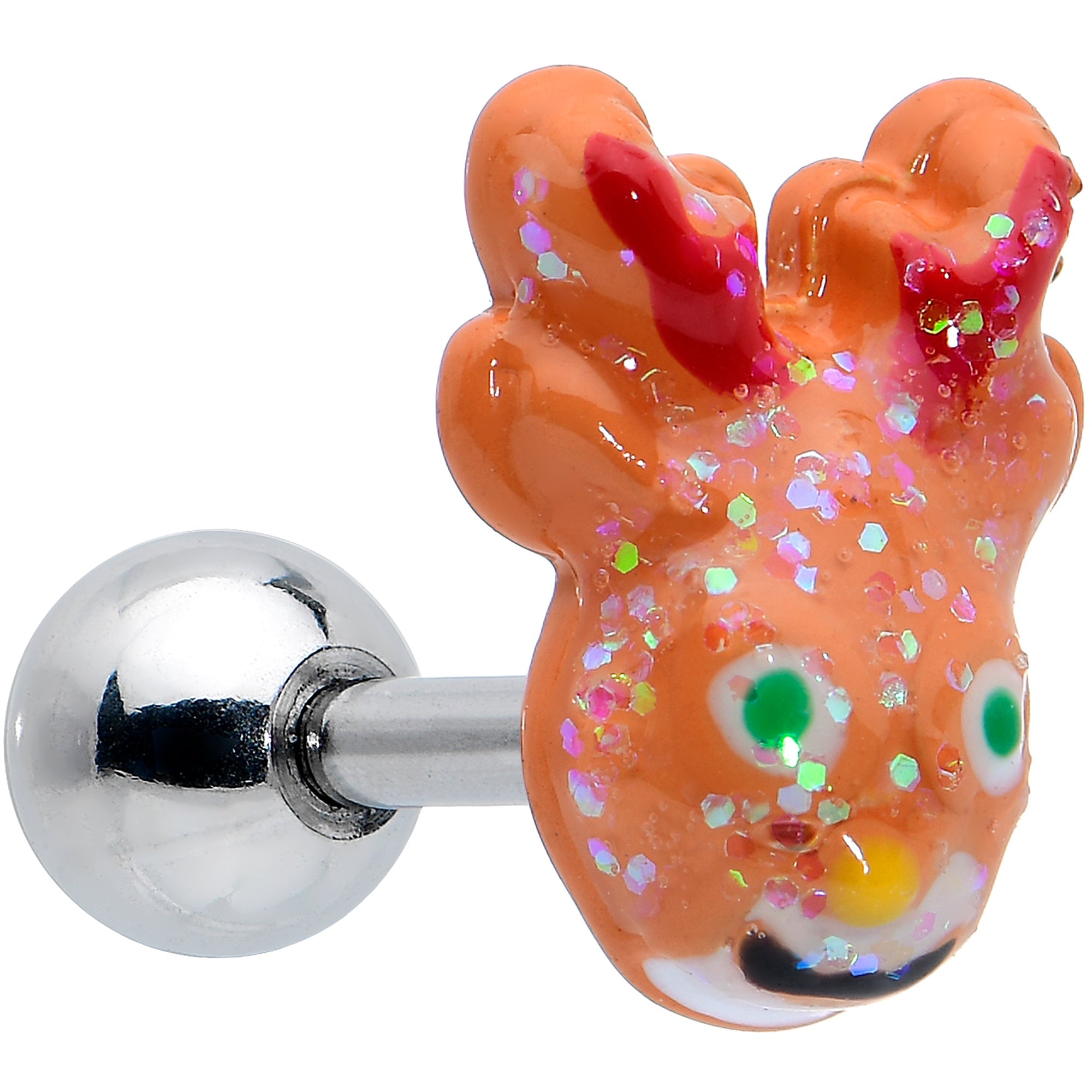 BodyCandy 16G 1/4 Pink Gem Snowflake Christmas Cartilage Earring Set of 3 — lifestyle context