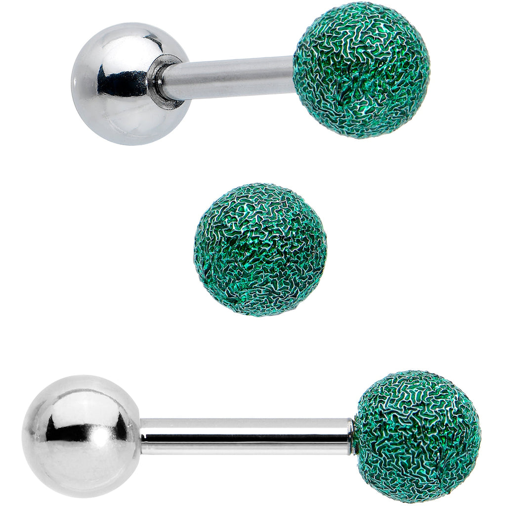 BodyCandy 16G 1/4 Red Gem Mitten Snowflake Cartilage Tragus Earring Curation Set of 3 — side view