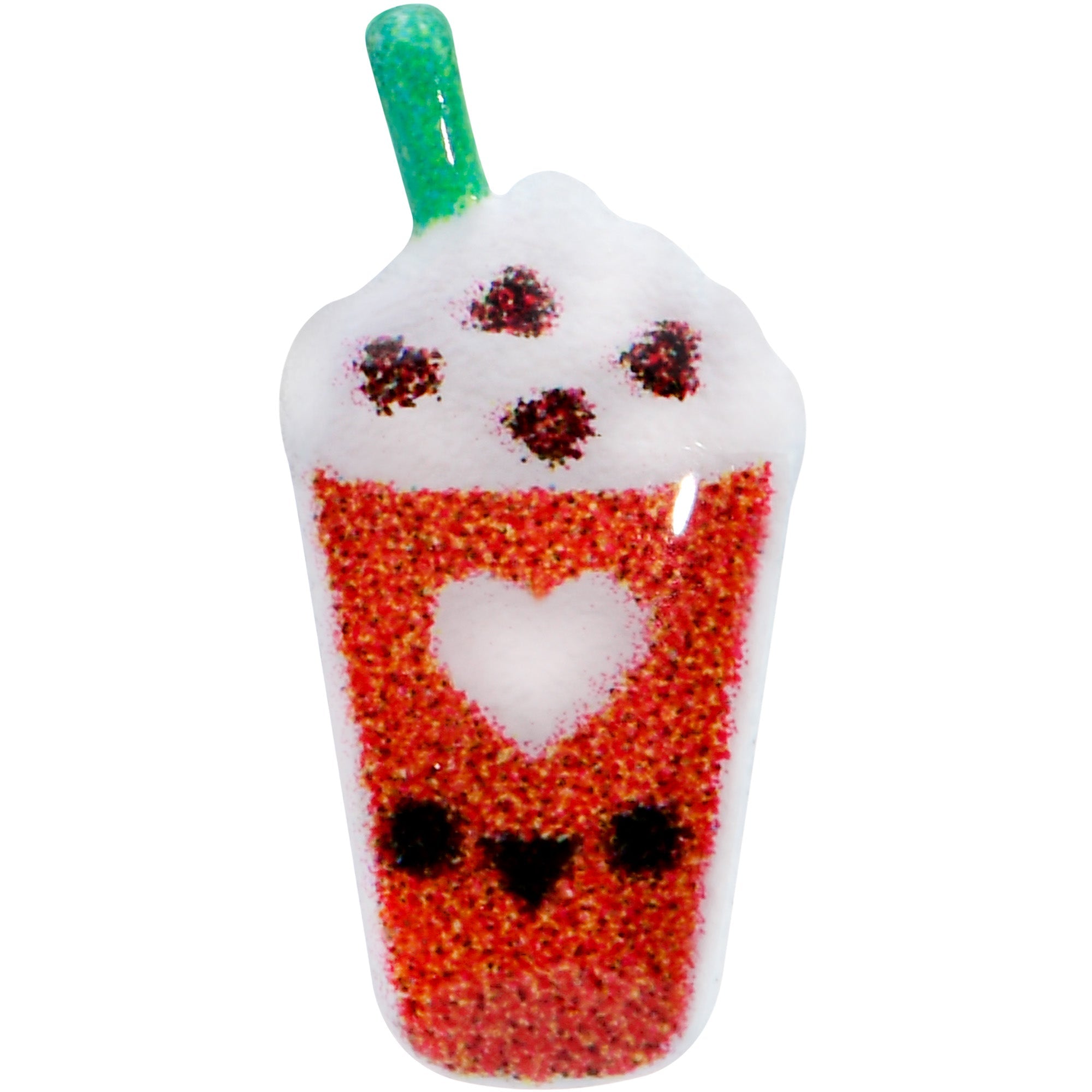 BodyCandy 16G 5/16 Sweet Pumpkin Frappe Autumn Cartilage Tragus Earring — detail close-up