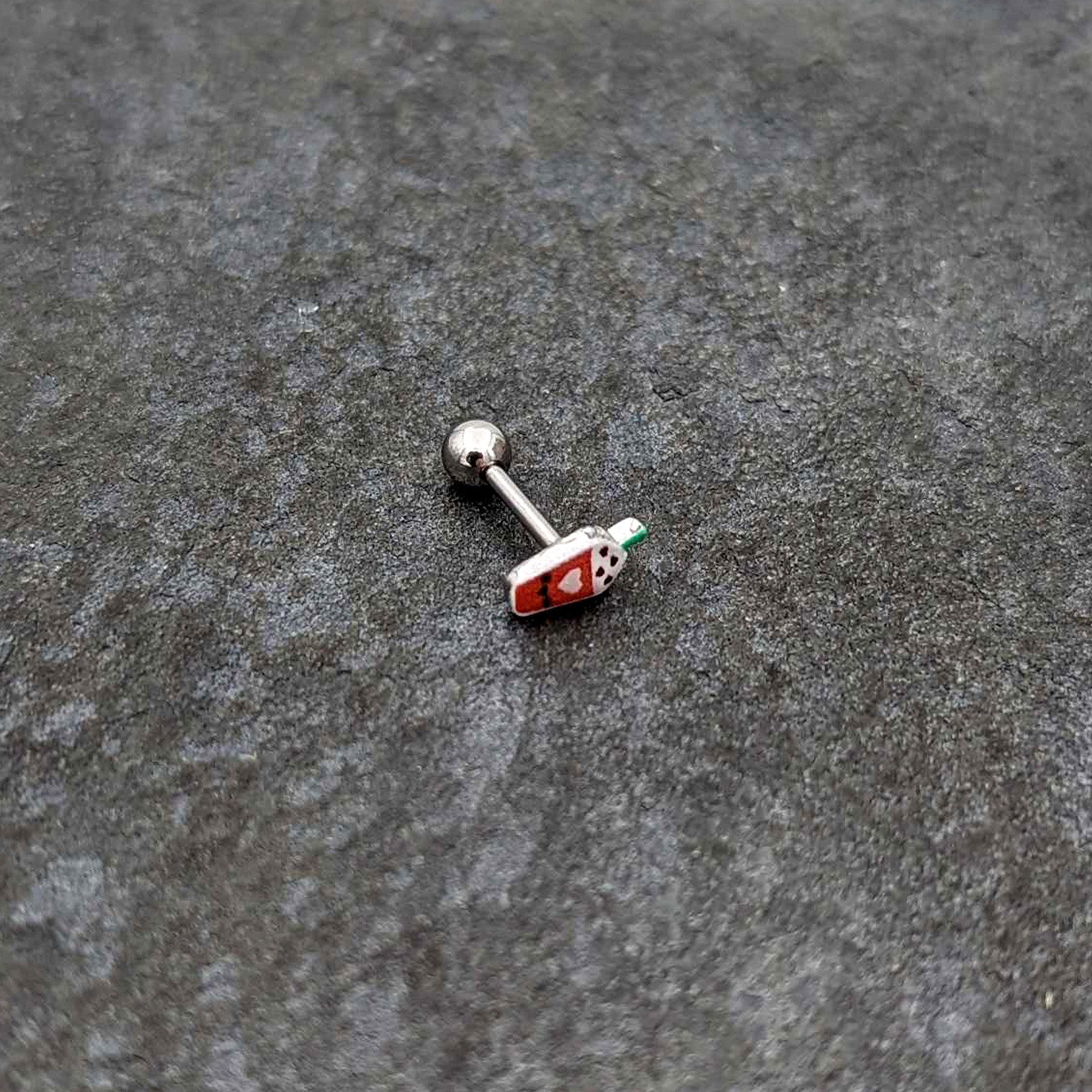 BodyCandy 16G 5/16 Sweet Pumpkin Frappe Autumn Cartilage Tragus Earring — alternative angle