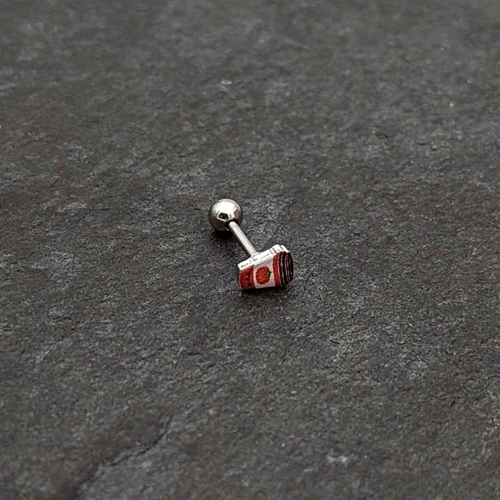BodyCandy 16G 5/16 Sweet Pumpkin Latte Autumn Cartilage Tragus Earring — alternative angle