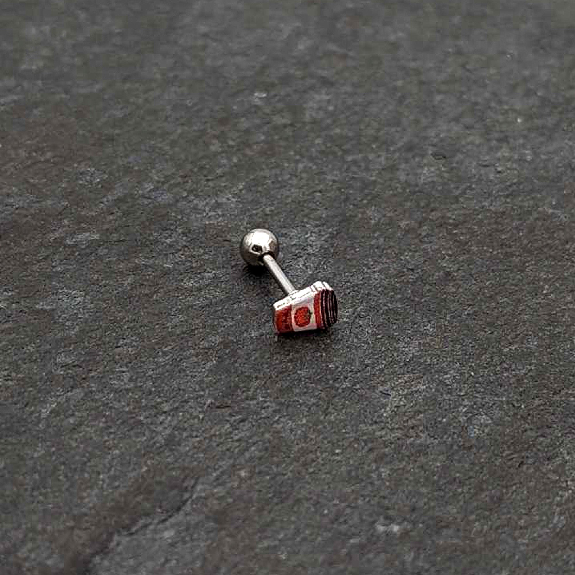 BodyCandy 16G 5/16 Sweet Pumpkin Latte Autumn Cartilage Tragus Earring — alternative angle
