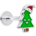 BodyCandy 16G 5/16 Happy Christmas Tree Hat Labret Monroe Tragus — main product shot