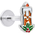 BodyCandy 16G 5/16 Sweet Holiday Christmas Candle Labret Monroe Tragus — main product shot