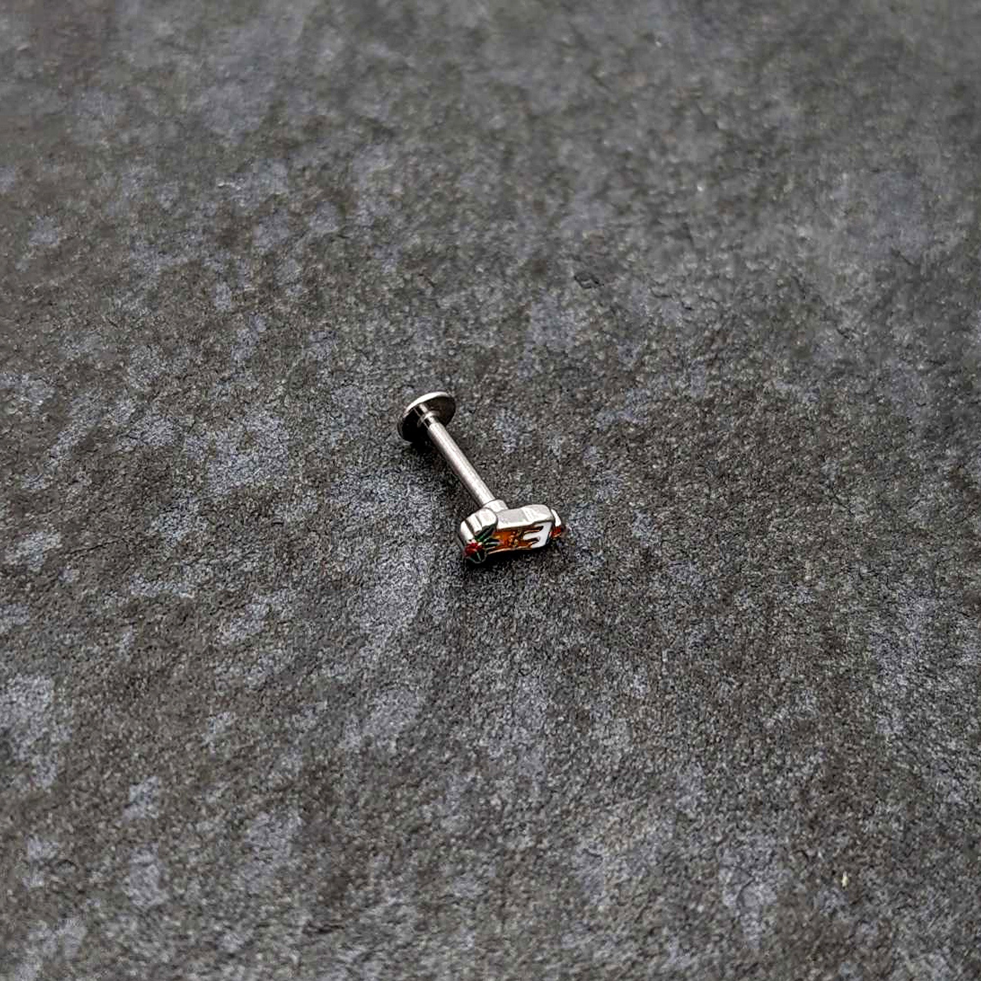 BodyCandy 16G 5/16 Sweet Holiday Christmas Candle Labret Monroe Tragus — alternative angle