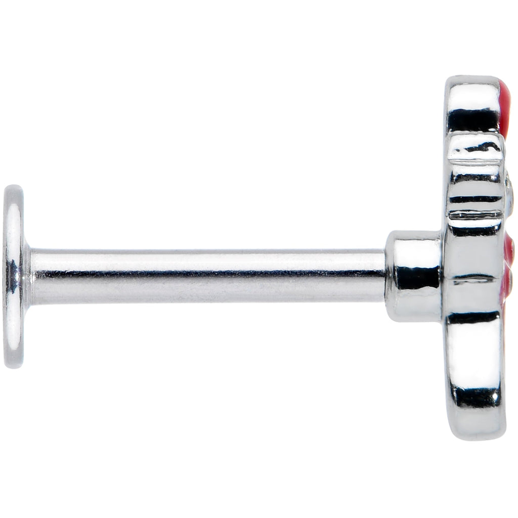 BodyCandy 16G 5/16 Happy Christmas Stocking Red Green Labret Monroe Tragus — lifestyle context