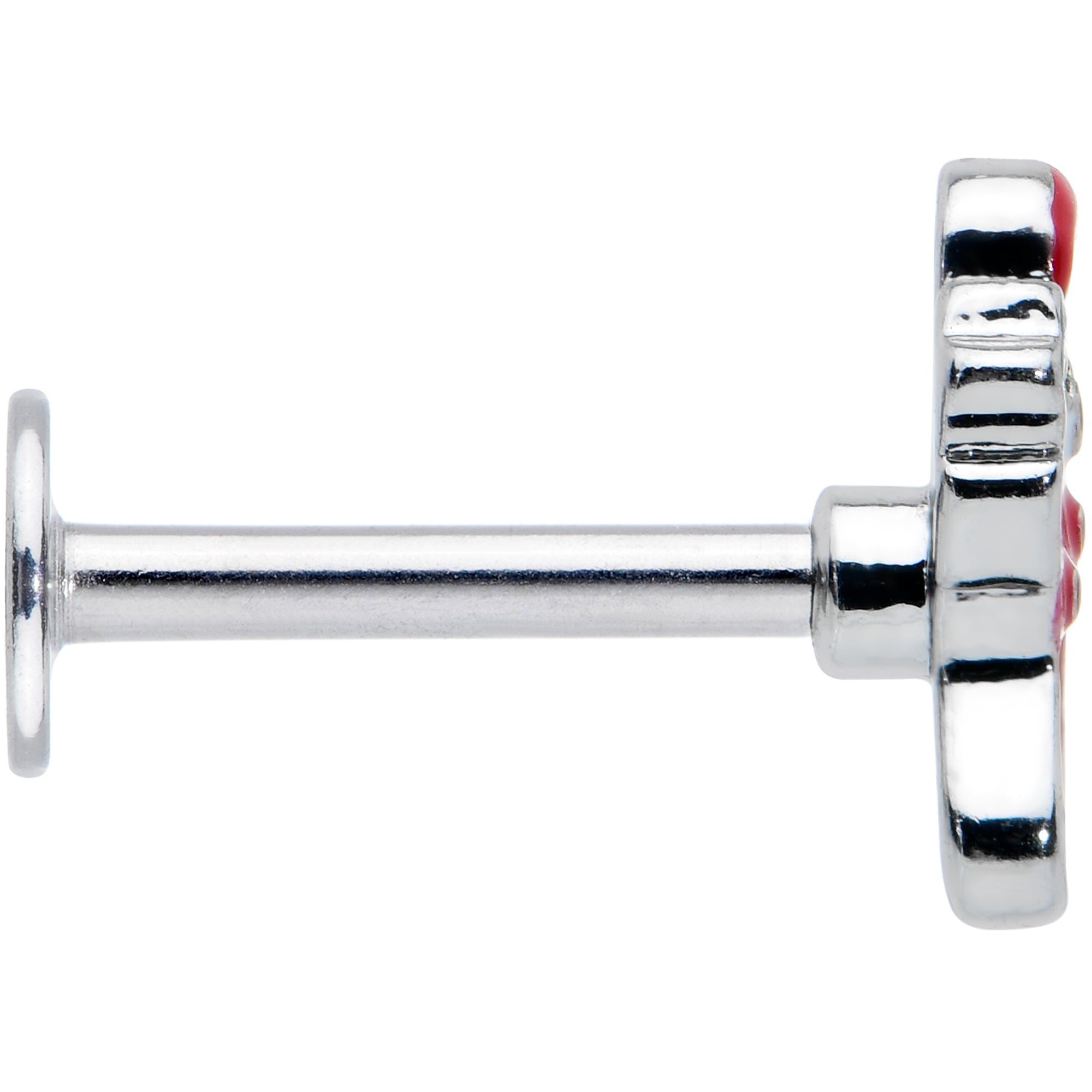BodyCandy 16G 5/16 Happy Christmas Stocking Red Green Labret Monroe Tragus — lifestyle context