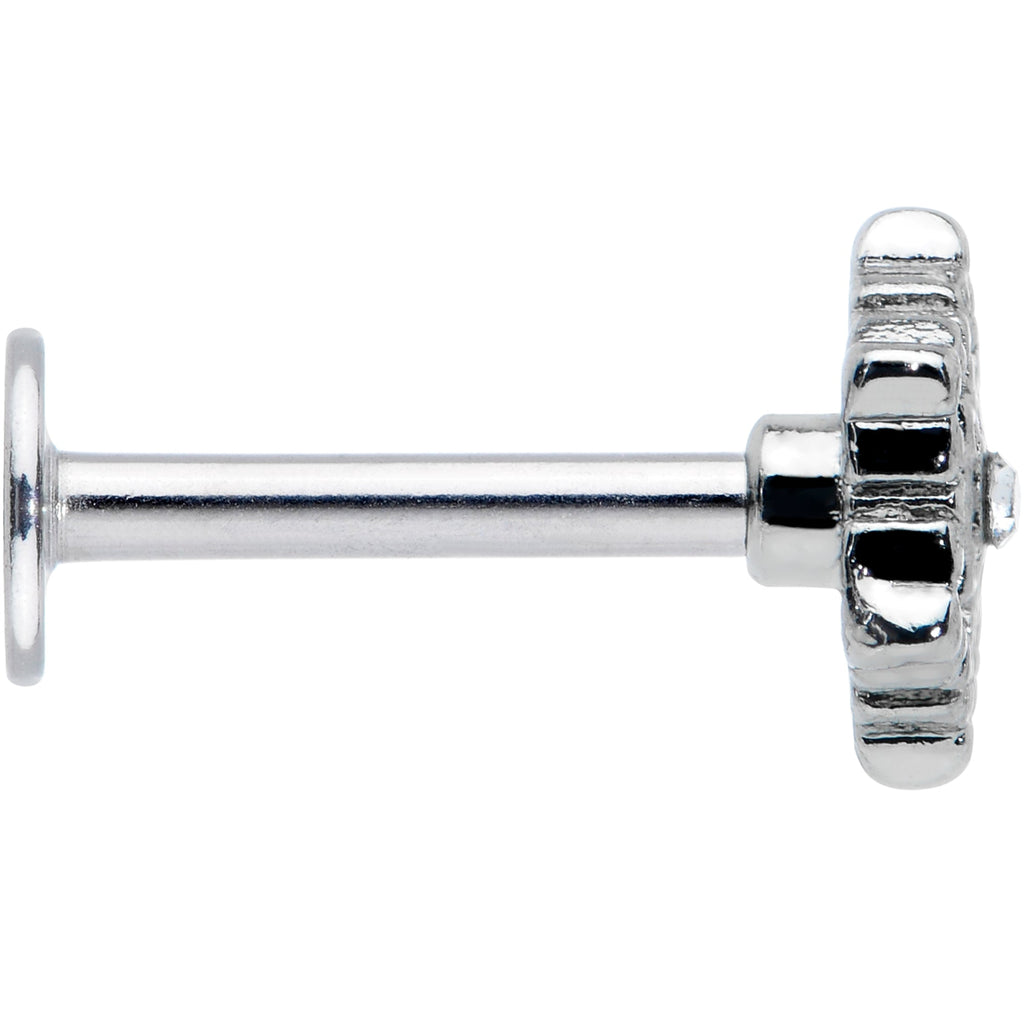 BodyCandy 16G 5/16 Clear Gem Filigree Epic Snowflake Labret Monroe Tragus — lifestyle context