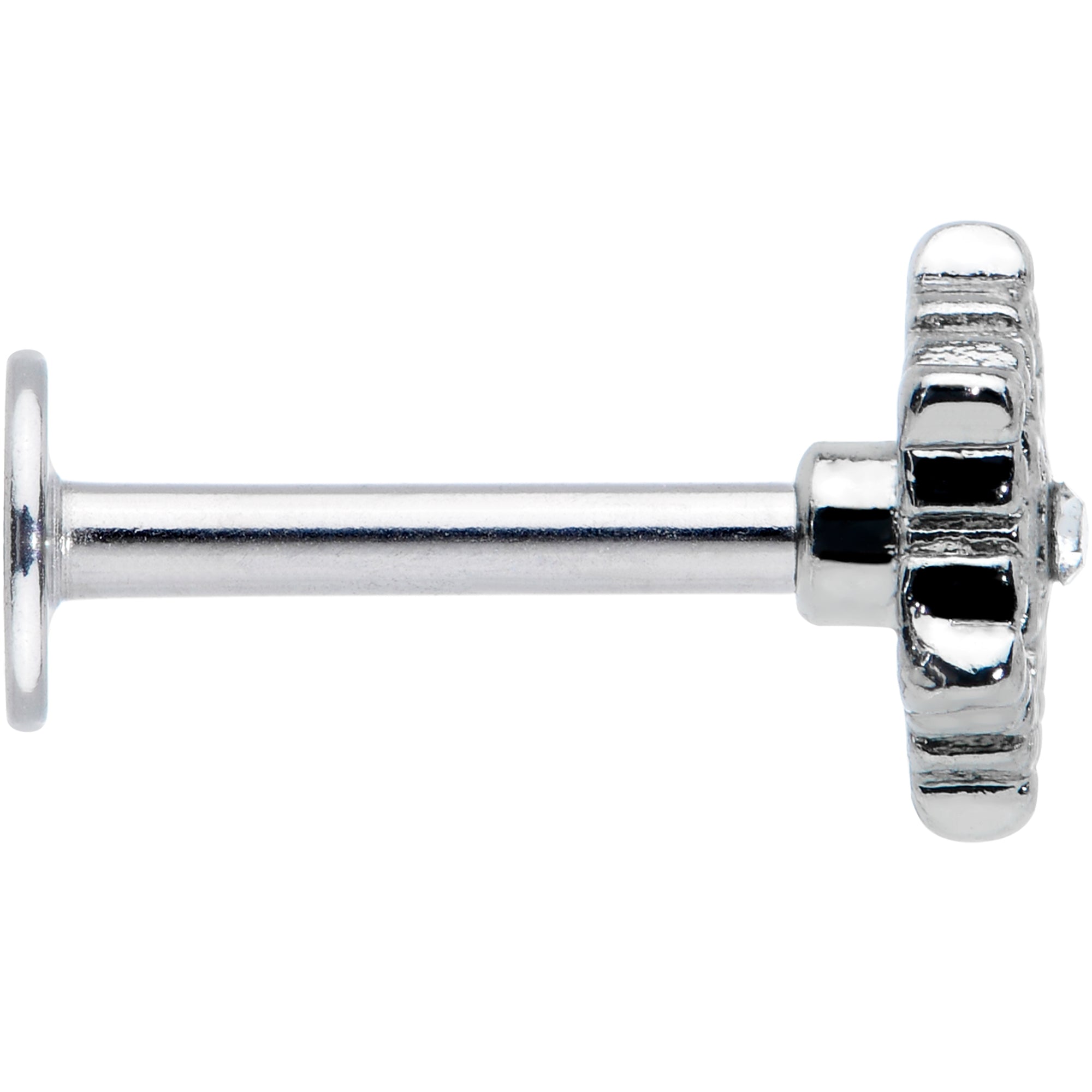 BodyCandy 16G 5/16 Clear Gem Filigree Epic Snowflake Labret Monroe Tragus — lifestyle context