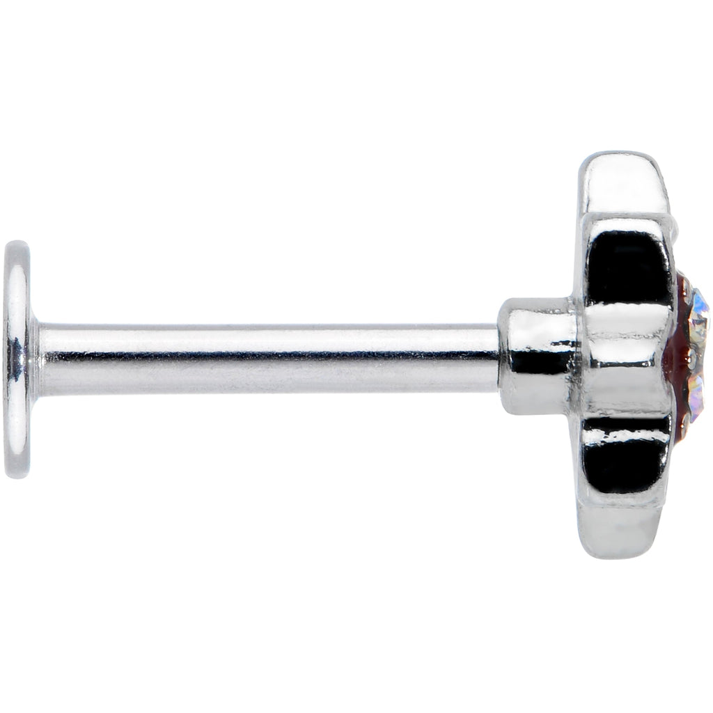 BodyCandy 16G 5/16 Aurora Gem Poinsettia Flower Festive Labret Monroe Tragus — lifestyle context