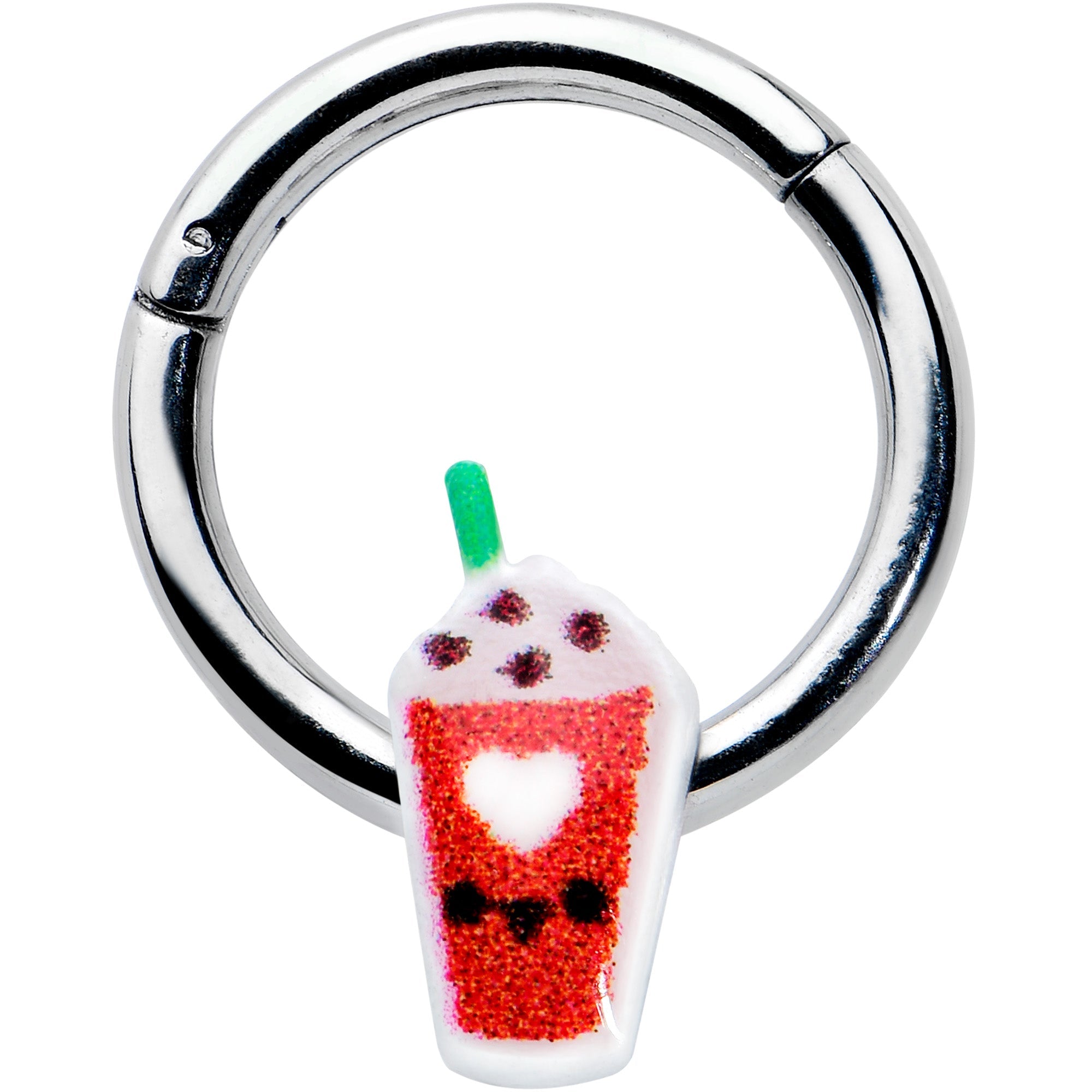 BodyCandy 16G 5/16 Sweet Pumpkin Frappe Autumn Hinged Segment Ring — main product shot