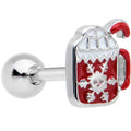 BodyCandy 16G 1/4 Sweet Hot Cocoa Marshmallow Cartilage Tragus Earring — main product shot