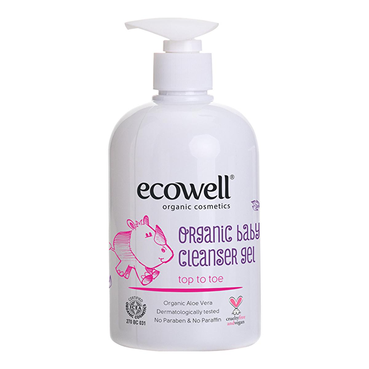 Ecowell Organic Baby Cleansing Gel - Gentle, Natural, Vegan & Chemical-Free for Baby's Sensitive Skin