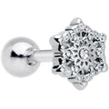 BodyCandy 16G 1/4 Clear Gem Filigree Epic Snowflake Cartilage Tragus Earring — main product shot