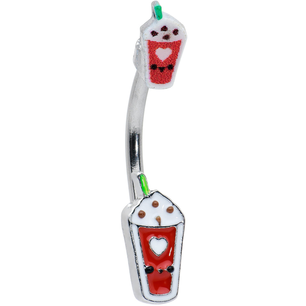 BodyCandy Sweet Pumpkin Frappe Autumn Double Mount Belly Ring — main product shot