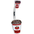 BodyCandy Sweet Pumpkin Latte Autumn Double Mount Belly Ring — main product shot