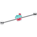 BodyCandy 14G Sweet Happy Cupcake Industrial Barbell 38mm — main product shot