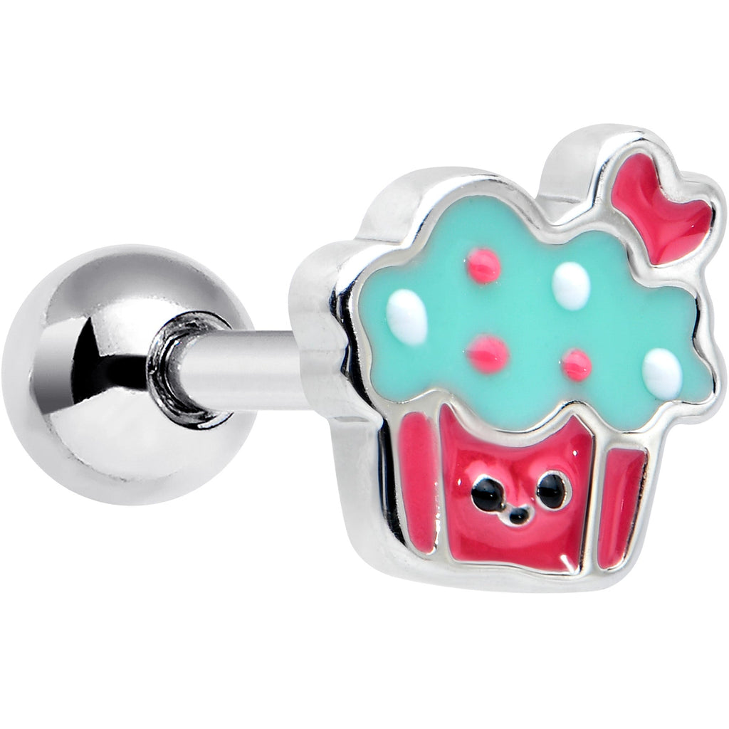 BodyCandy 16G 1/4 Sweet Happy Cupcake Cartilage Tragus Earring — main product shot