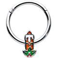 BodyCandy 16G 3/8 Sweet Holiday Candle Christmas Hinged Segment Ring — main product shot