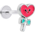 BodyCandy 16G 5/16 Sweet Happy Heart Lollipop Labret Monroe Tragus — main product shot