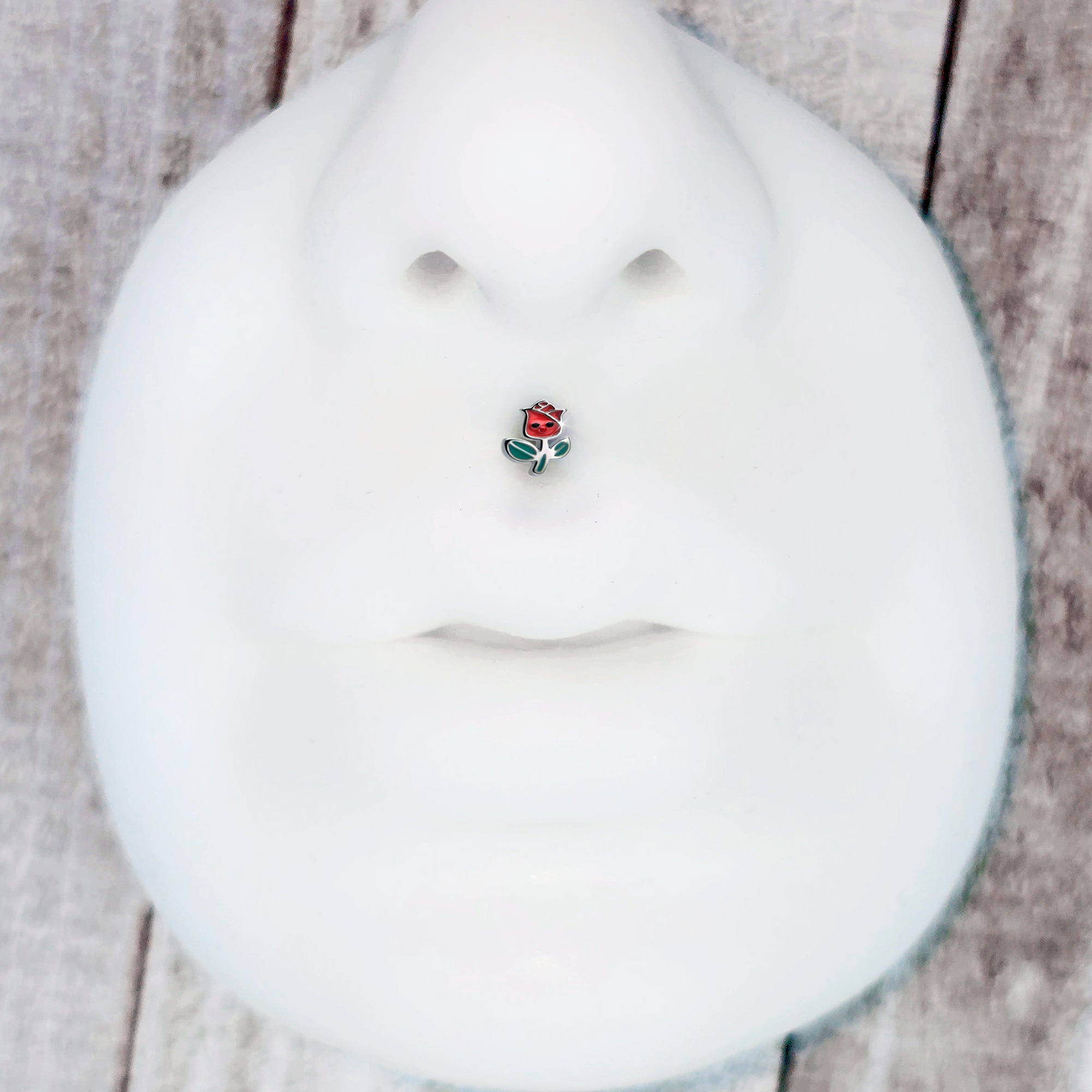 BodyCandy 16G 5/16 Sweet Happy Rose Flower Labret Monroe Tragus — color detail