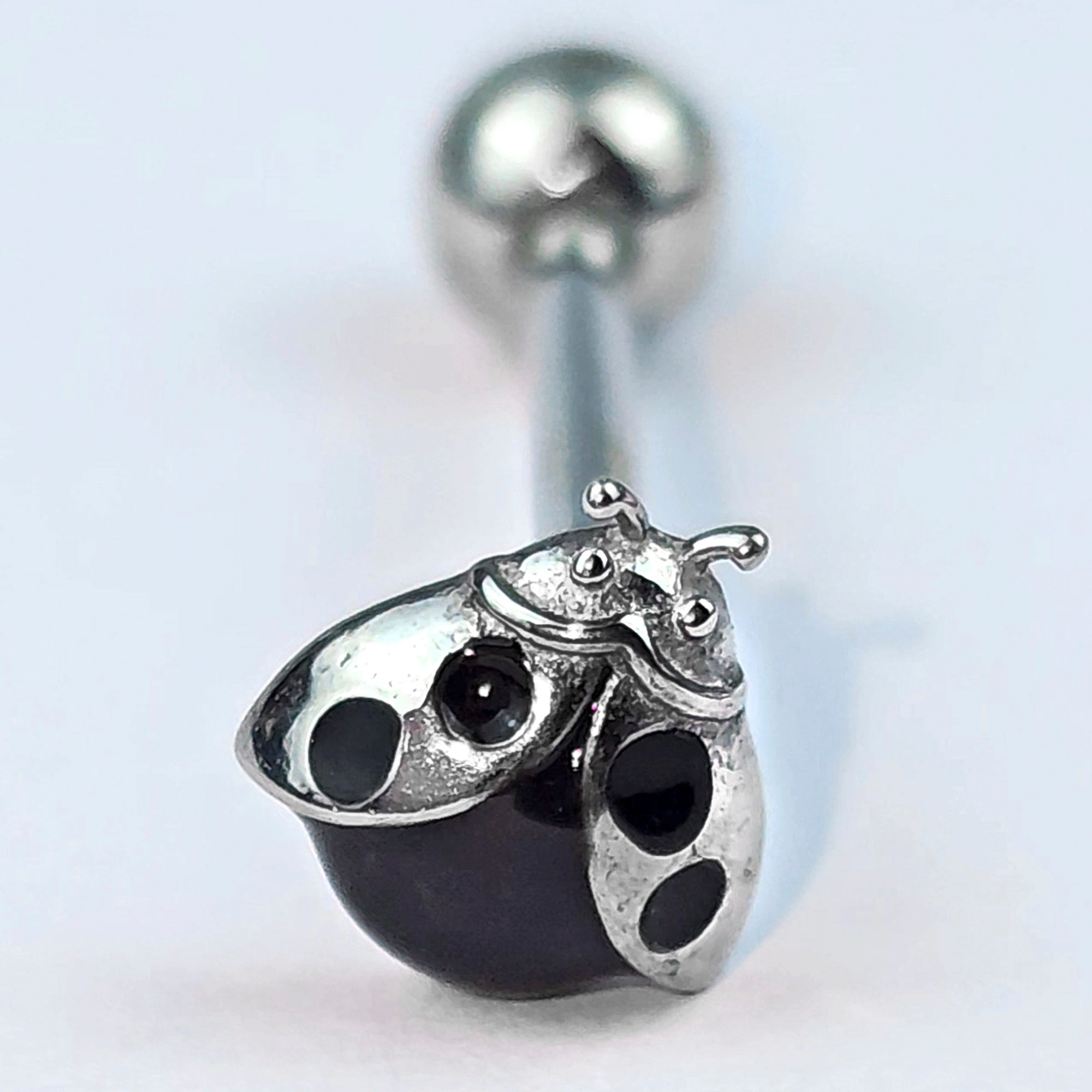 BodyCandy Black Body Ladybug Barbell Tongue Ring — main product shot