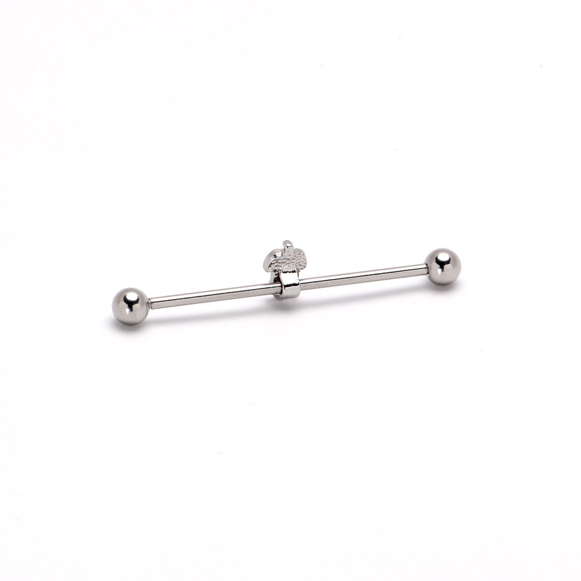 BodyCandy 14G Sweet Happy Rose Flower Industrial Barbell 38mm — alternative angle