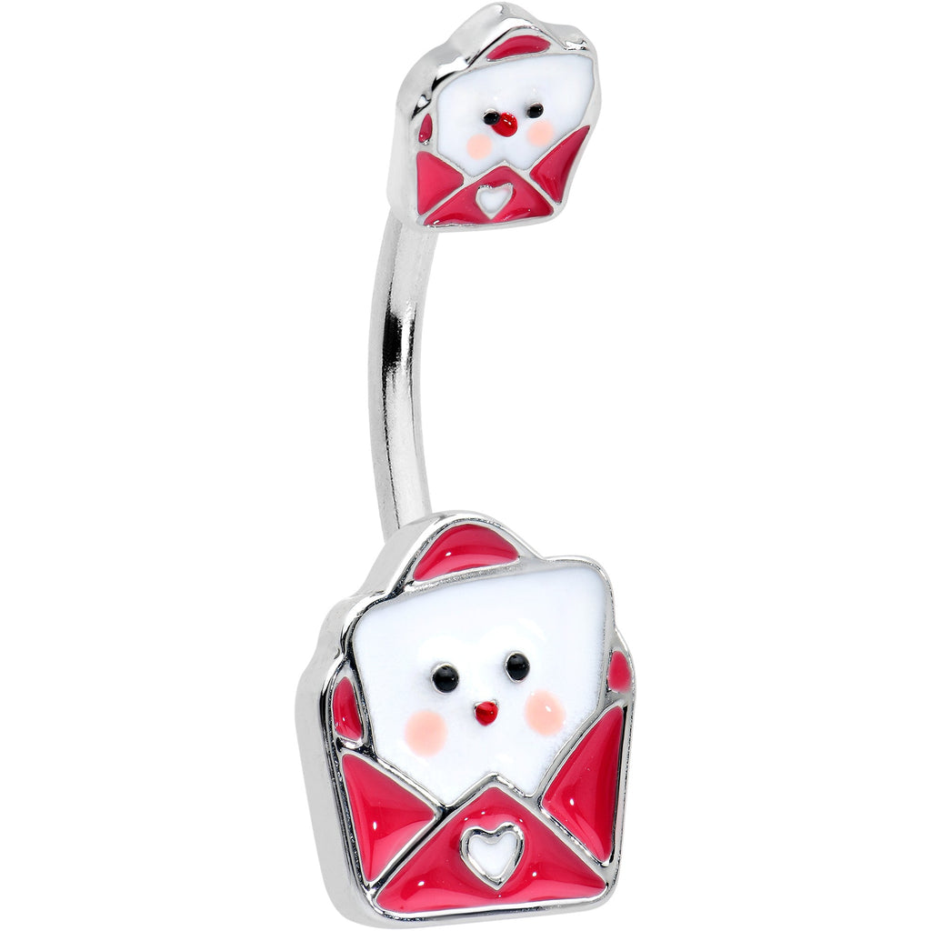 BodyCandy Sweet Love Letter Valentines Day Double Mount Belly Ring — main product shot