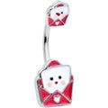 BodyCandy Sweet Love Letter Valentines Day Double Mount Belly Ring — main product shot