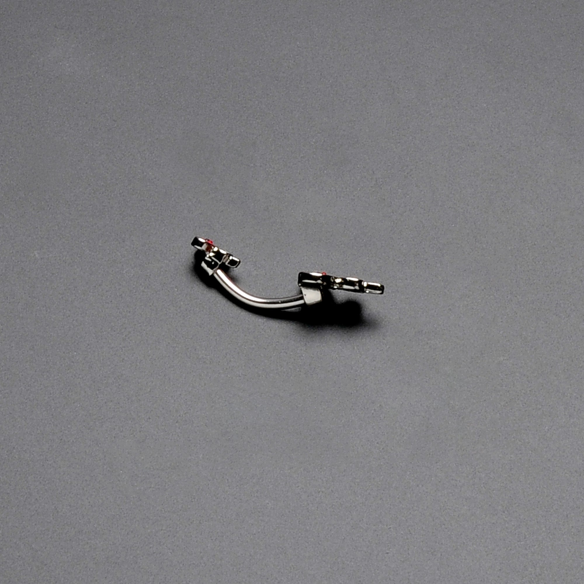 BodyCandy Sweet Happy Heart Lollipop Valentine Double Mount Belly Ring — back view