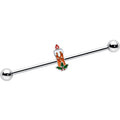 BodyCandy 14G Sweet Christmas Holiday Candle Industrial Barbell 38mm — main product shot
