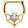 BodyCandy 16G 5/16 Clear Gem Gold Tone Spider Bat Cartilage Clicker — main product shot