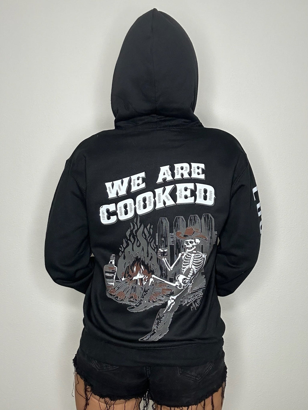 Luckless Outfitters We Are Cooked Hoodie — side view