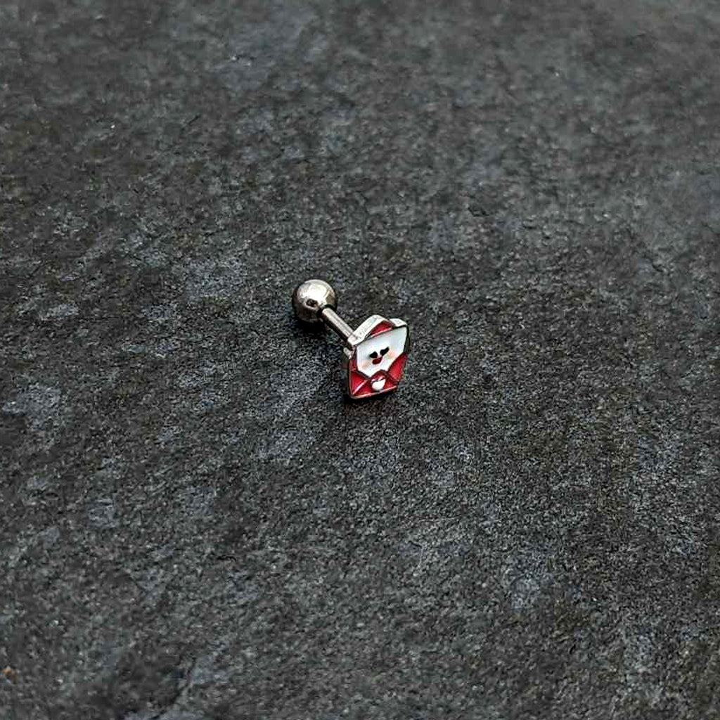 BodyCandy 16G 1/4 Sweet Love Letter Valentine Cartilage Tragus Earring — alternative angle