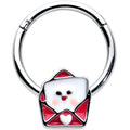 BodyCandy 16G 3/8 Sweet Love Letter Valentine Hinged Segment Ring — main product shot