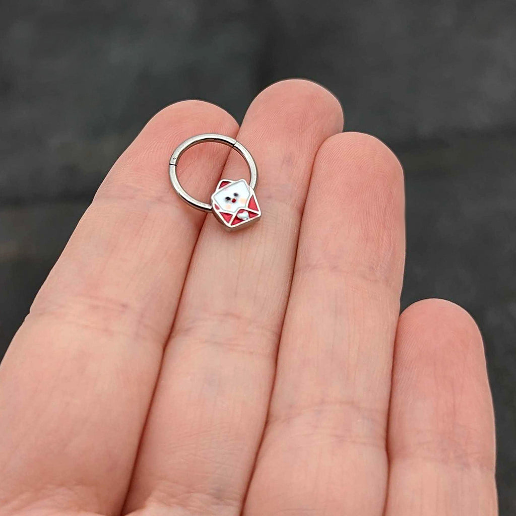 BodyCandy 16G 3/8 Sweet Love Letter Valentine Hinged Segment Ring — size reference