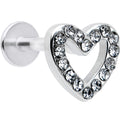 BodyCandy 16G 5/16 Clear Gem Open Heart Valentine Labret Monroe Tragus — main product shot