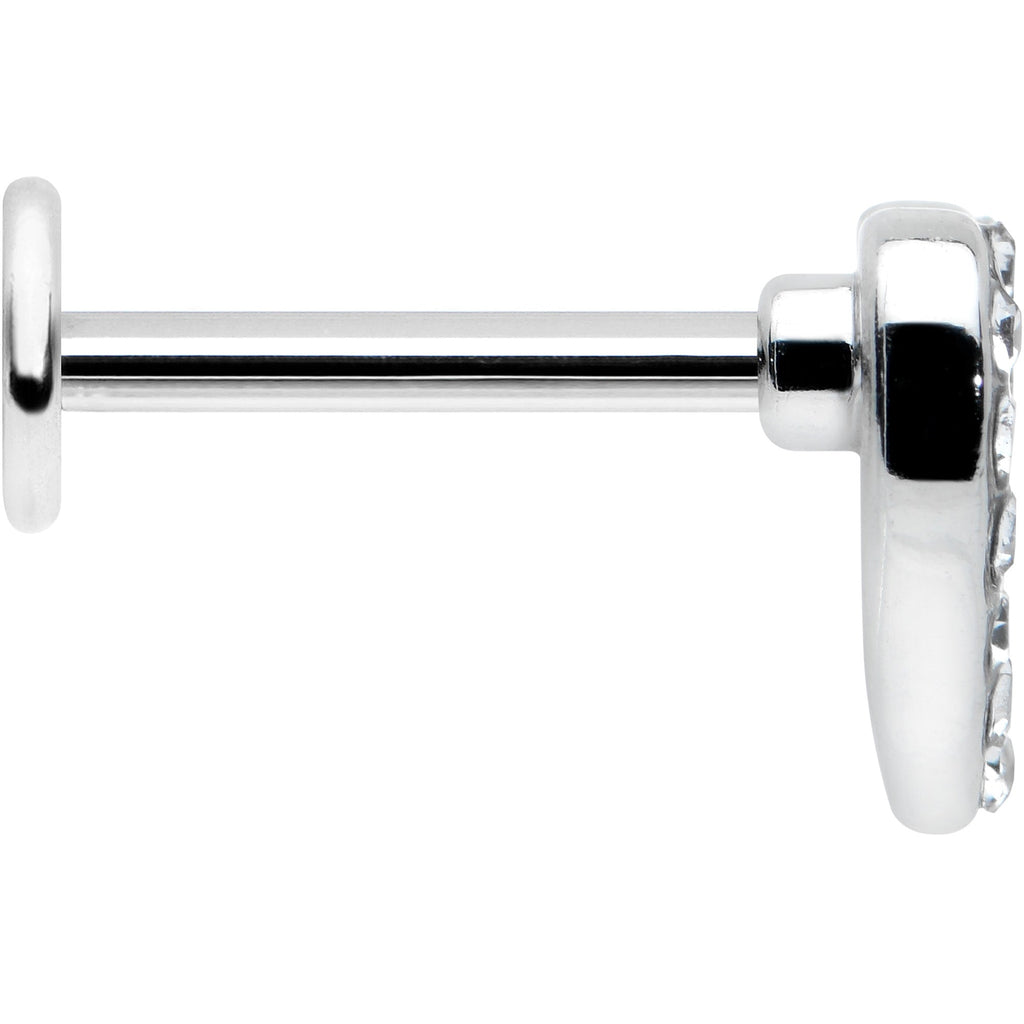 BodyCandy 16G 5/16 Clear Gem Open Heart Valentine Labret Monroe Tragus — lifestyle context