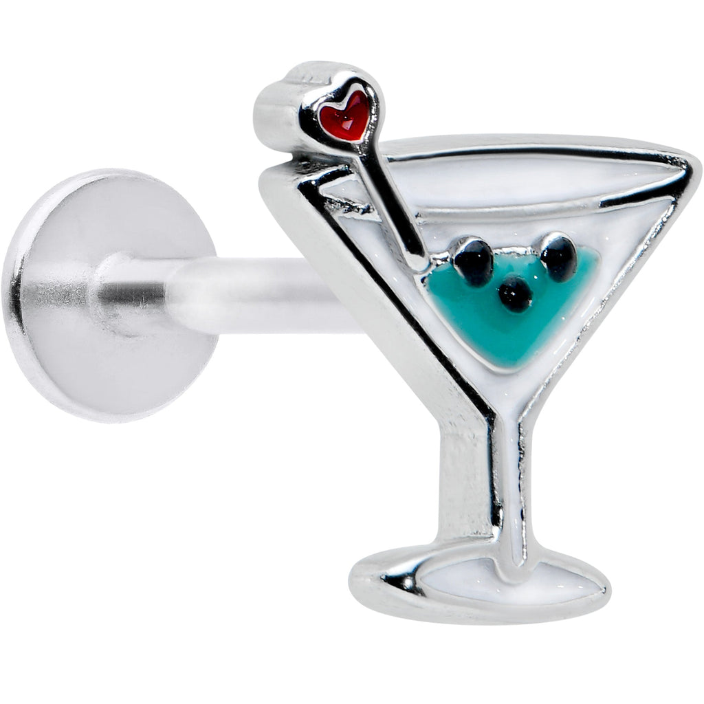 BodyCandy 16G 5/16 Sweet Martini Glass Heart Labret Monroe Tragus — main product shot
