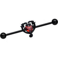 BodyCandy 14G Red CZ Gem Black Passion Heart Industrial Barbell 38mm — main product shot