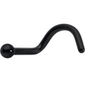 BodyCandy 18G 1/4 Black ASTM F-136 Implant Grade Titanium Ball End Left Side Nose Screw — main product shot