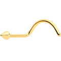 BodyCandy 20G 1/4 Gold Hue ASTM F-136 Implant Grade Titanium Cone End Left Side Nose Screw — main product shot