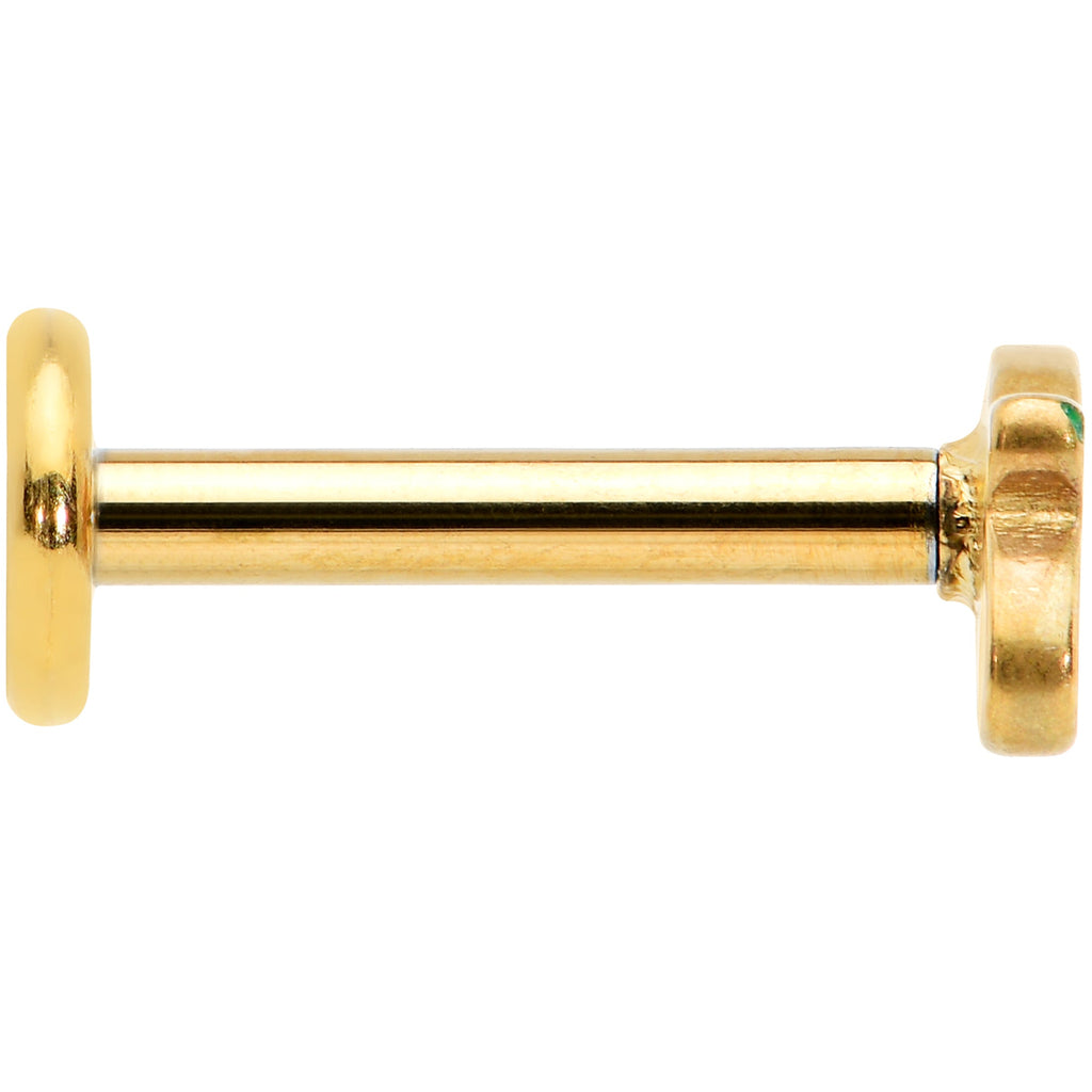 BodyCandy 16G 5/16 Gold Tone Merry Christmas Inlaid Labret Monroe Tragus — lifestyle context