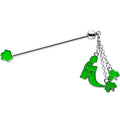 BodyCandy 14G Glow in Dark Leprechaun Boot Dangle Industrial Barbell 38mm — main product shot